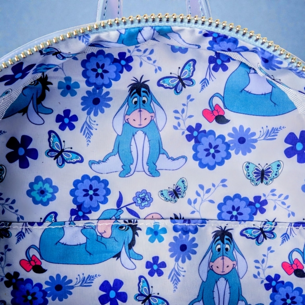 Loungefly Winnie the Pooh Eeyore  Butterflies Mini-Backpack,Charm,Wallet &Mirror - Picture 10 of 17